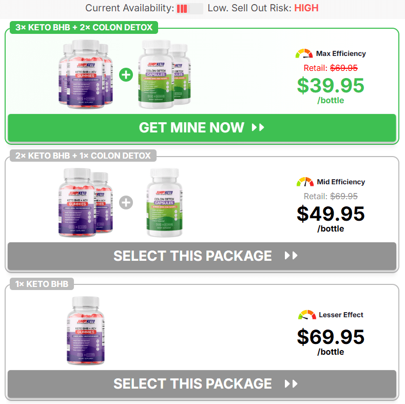 Jump Keto Gummies Pricing